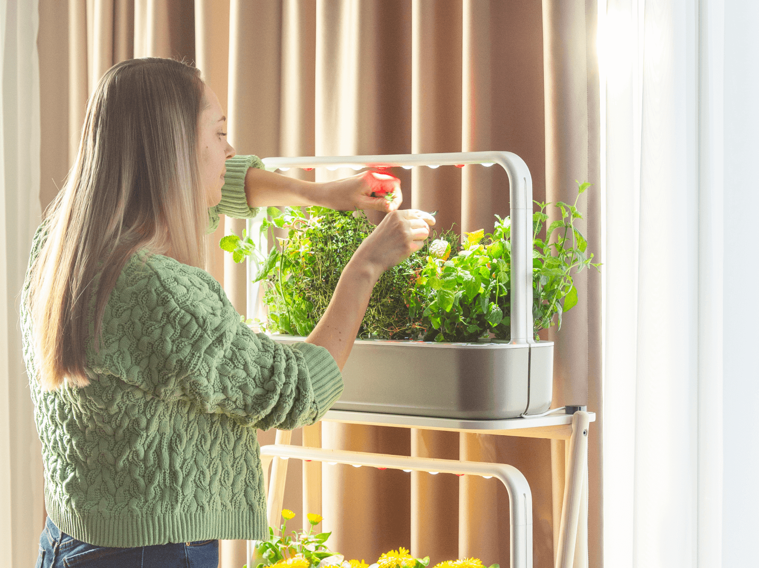 Hero image girl with garden
